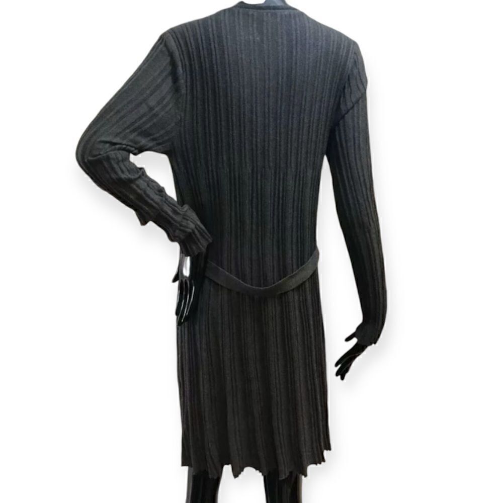 Kerisma Ribbed Deep V Neck Half Button Sweater Dress Size Medium - Picture 4 of 5